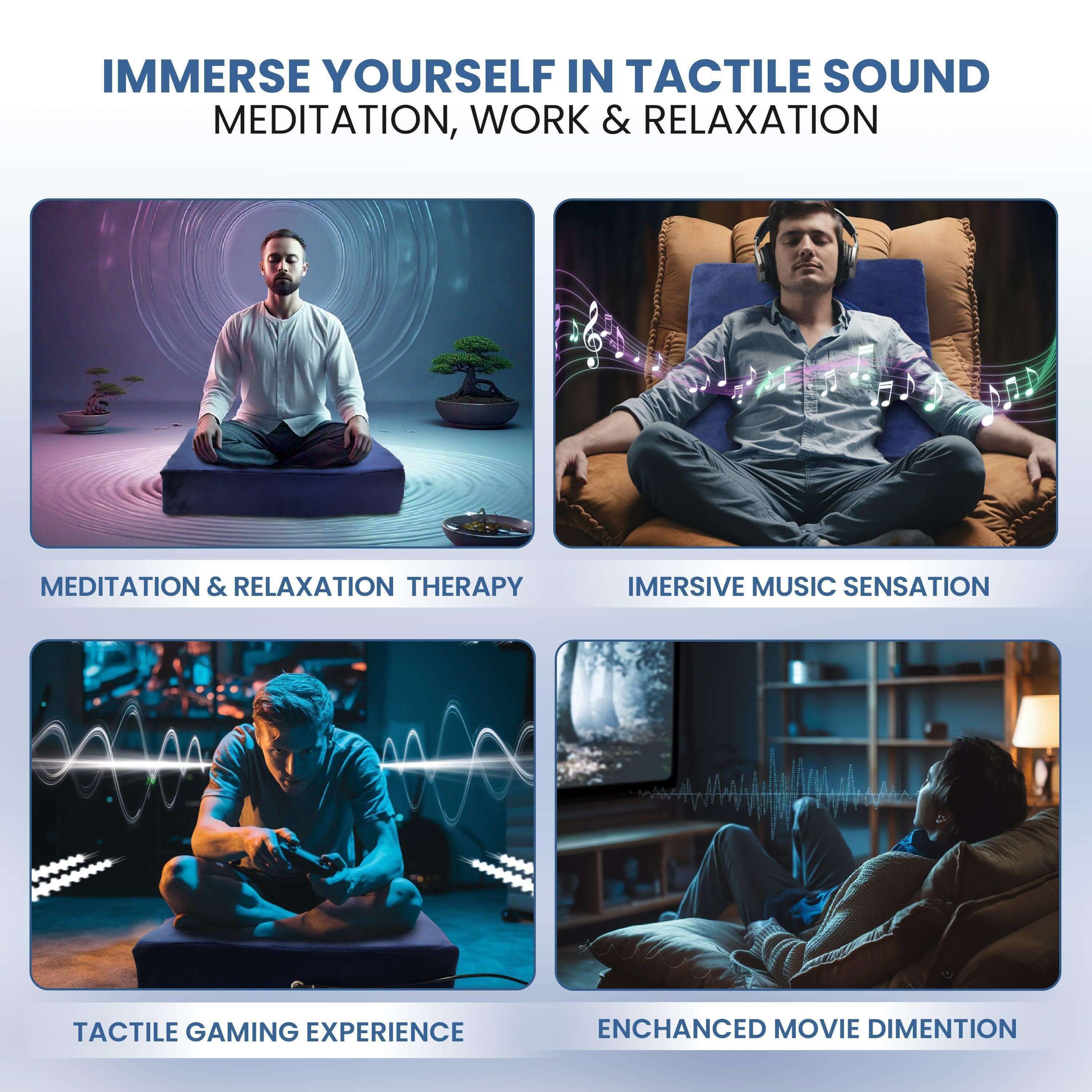 Premium Vibroacoustic Therapy Meditation Cushion Bundle - Image 7